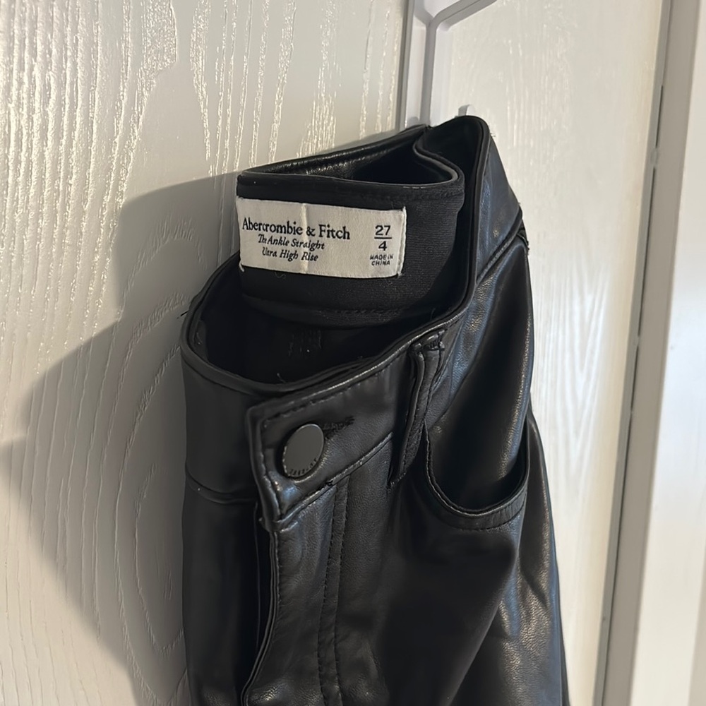 Abercrombie & Fitch Black Leather Pants